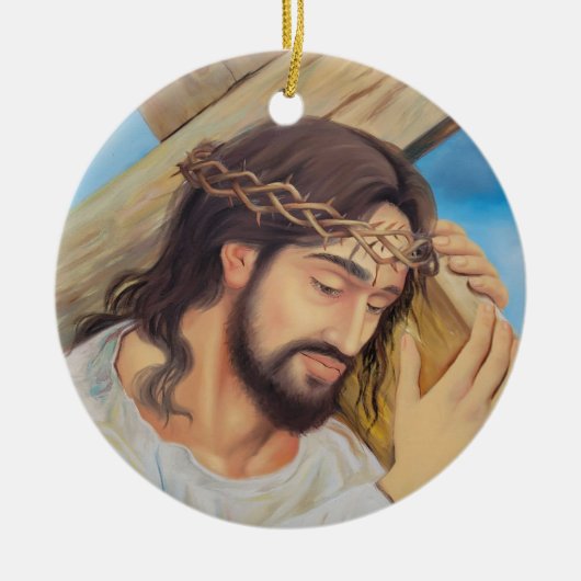 Christlicher Glaube Jesus Christus Keramik Ornament (Vorne)