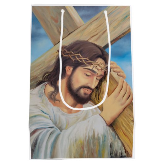 Christlicher Glaube Jesus Christus Mittlere Geschenktüte (Rückseite)