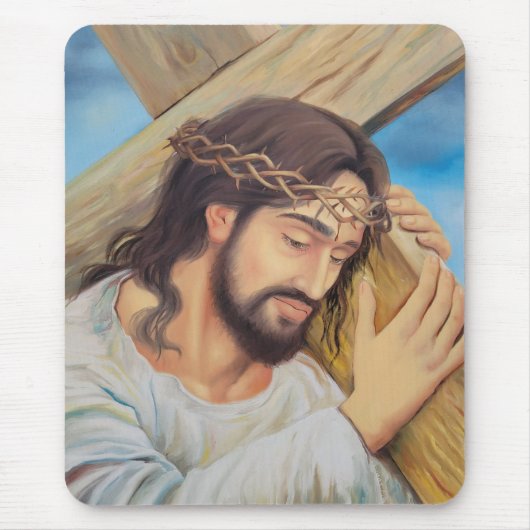 Christlicher Glaube Jesus Christus Mousepad (Vorne)
