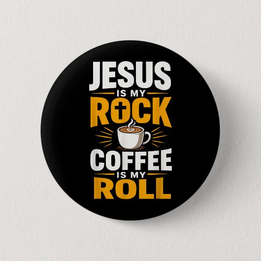 Christlicher Glaube Jesus Kaffee Morgen Gebet Button (Vorderseite)