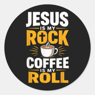 Christlicher Glaube Jesus Kaffee Morgen Gebet Runder Aufkleber