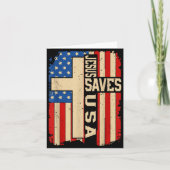 Christlicher Glaube Jesus Rette Amerika Patriotisc Karte (Vorderseite)