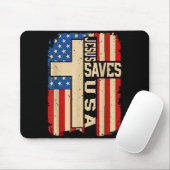 Christlicher Glaube Jesus Rette Amerika Patriotisc Mousepad (Mit Mouse)