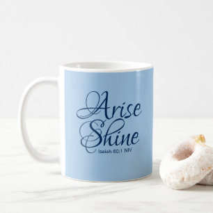 Christlicher Glaube kommt auf und blauer Shine-Bib Kaffeetasse