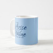 Christlicher Glaube kommt auf und blauer Shine-Bib Kaffeetasse (Vorderseite Links)