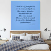 Christlicher Glaube Mauer Kunst Groß ist Deine Tre Leinwanddruck (Insitu (Schlafzimmer))