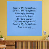 Christlicher Glaube Mauer Kunst Groß ist Deine Tre Leinwanddruck (Insitu (Wohnzimmer))