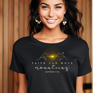 Christlicher Glaube Sonnenaufgang in den Bergen We T-Shirt