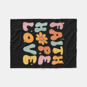 Christlicher Glaube über Angst Frauen Mädchen Nied Fleecedecke (Vorderseite (Horizontal))