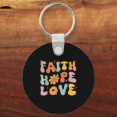 Christlicher Glaube über Angst Frauen Mädchen Nied Schlüsselanhänger (Vorderseite)