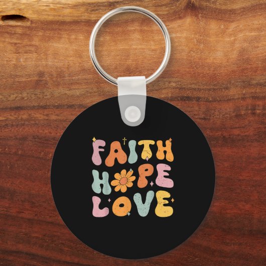 Christlicher Glaube über Angst Frauen Mädchen Nied Schlüsselanhänger (Vorderseite)