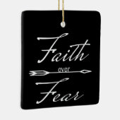 Christlicher Glaube über Angst Keramikornament (Rechts)