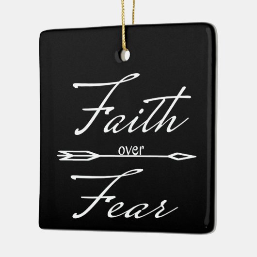 Christlicher Glaube über Angst Keramikornament (Links)