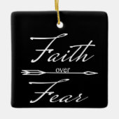 Christlicher Glaube über Angst Keramikornament (Vorderseite)