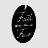 Christlicher Glaube über Angst Ornament (Vorderseite)