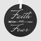Christlicher Glaube über Angst Ornament (Rückseite)