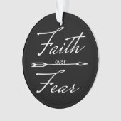 Christlicher Glaube über Angst Ornament (Vorderseite)
