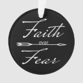 Christlicher Glaube über Angst Ornament (Vorderseite)