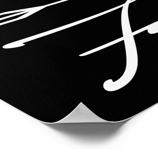 Christlicher Glaube über Angst Poster (Ecke)