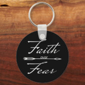Christlicher Glaube über Angst Schlüsselanhänger (Vorderseite)