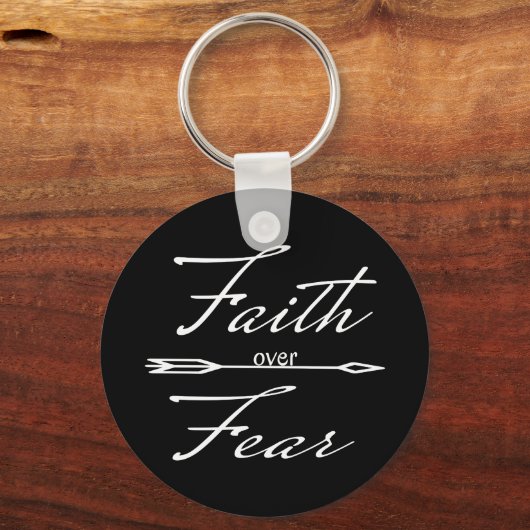 Christlicher Glaube über Angst Schlüsselanhänger (Vorderseite)