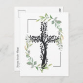 Christlicher Glaube | Überqueren mit Zweigen Postkarte (Vorne/Hinten)