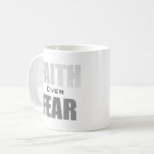 Christlicher Glaube Überwindet Angst Kaffeetasse (Vorderseite Links)