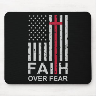 Christlicher Glaube überwindet Angst USA Amerikani Mousepad
