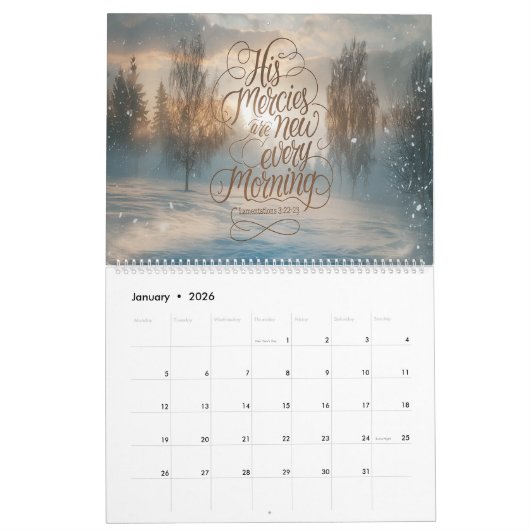 Christlicher Glaube und Ermutigung - Kalender 2025 (Jan 2026)