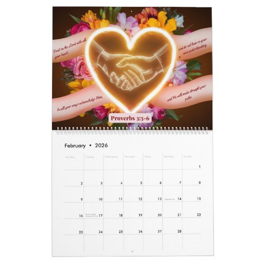 Christlicher Glaube und Ermutigung - Kalender 2025 (Feb 2026)