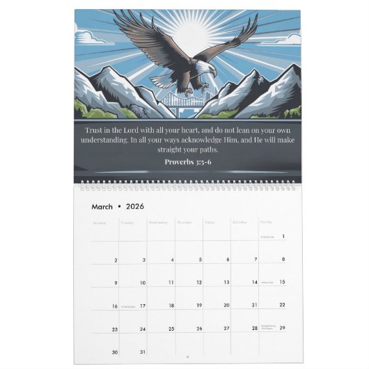 Christlicher Glaube und Ermutigung - Kalender 2025 (Mär 2026)