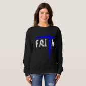 Christlicher Glaube und Polizeibeamte mit blauer L Sweatshirt (Vorne ganz)