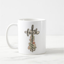 Christlicher Glaubensblumenkreuz-Typografie-Design
