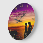 Christlicher Glaubenskreuz mit 2 Korinthesen 5:7 Große Wanduhr (Winkel)