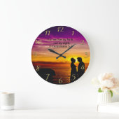 Christlicher Glaubenskreuz mit 2 Korinthesen 5:7 Große Wanduhr (Zuhause)