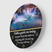 Christlicher Glaubenssatz mit Vater, führe mich Große Wanduhr (Winkel)