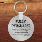 Christlicher Glaubenssatz mit Verse; voll überzeug Schlüsselanhänger (Vorderseite)