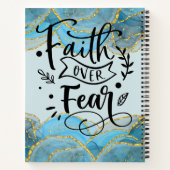 Christlicher Glaubenssatz Modernes Elegantes Blue  Notizblock (Rückseite)