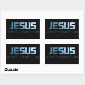 Christlicher Glaubensstichvers: Wahrheitsleben Jes Rechteckiger Aufkleber (Blatt)