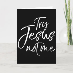 Christlicher Glaubenszitat Lustiger Jesus Versuche Karte