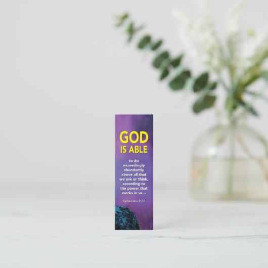 Christlicher GOD IST BEWAFFNEISCH 3:20 Mini-Leseze Telefonnummerkarte (Stehend Vorderseite)