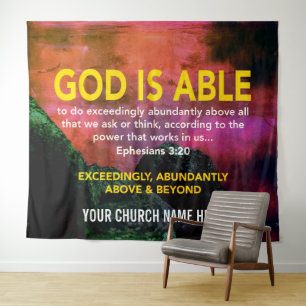 Christlicher GOD IST BÖSER BÖSER 3:20 Wandteppich