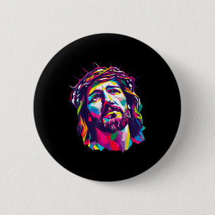 Christlicher Gott Christus Religiös Glauben Gesegn Button