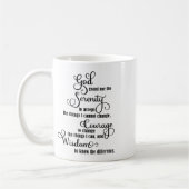 Christlicher Gott gibt mir die Gelassenheit, zu be Kaffeetasse (Links)