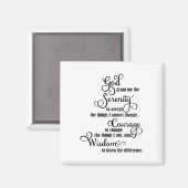 Christlicher Gott gibt mir die Gelassenheit, zu be Magnet (Vorderseite/Rückseite)