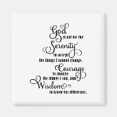 Christlicher Gott gibt mir die Gelassenheit, zu be Magnet (Vorne)