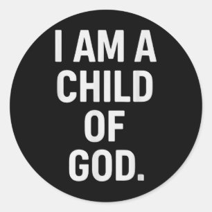 Christlicher Gott Glaube Jesus Church Gods Child C Runder Aufkleber