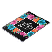 Christlicher Gott ist in ihrem farbenfrohen, blühe Notizblock (Linke Seite)