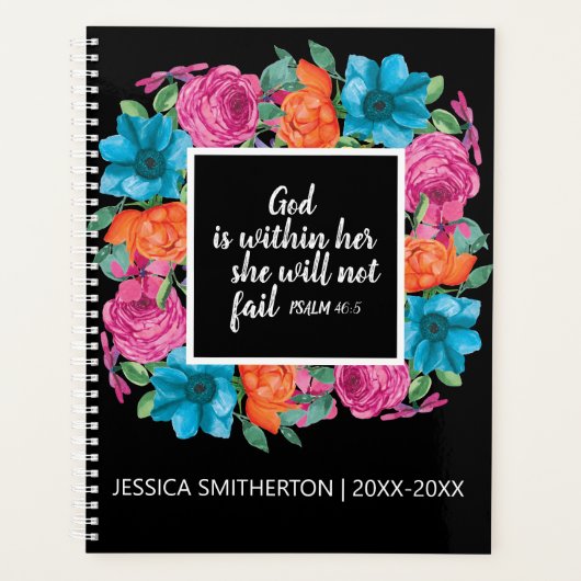 Christlicher Gott ist in ihrem farbenfrohen, blühe Planer (Vorderseite)