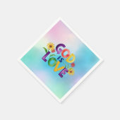 Christlicher Gott ist Liebe farbenfrohe Blume Zita Serviette (Ecke)